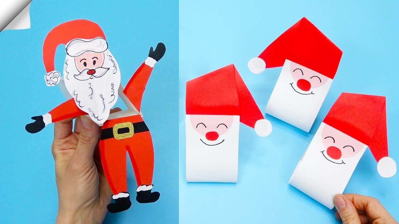 3 Santa claus paper crafts | Christmas paper crafts 2023