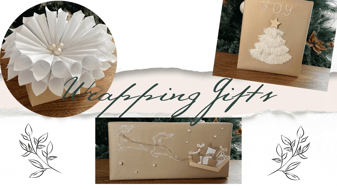 3 Stylish Christmas Gift Wrapping Ideas, DIY. How to make unique gift decoration.