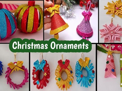 6 DIY Christmas Ornaments Decoration Ideas with Glitter Foam Sheet ????‍???? Christmas Tree Decoration ????