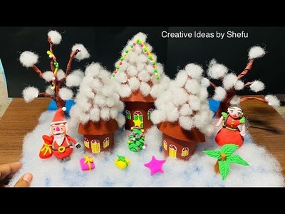 Amazing technique make DIY miniature winter wonderland zen garden || Christmas decoration ideas 2022