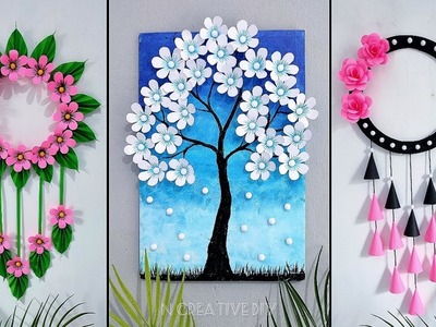 Best paper craft for home decor | Unique paper flower wall hanging | Wall decor ideas | Room decor