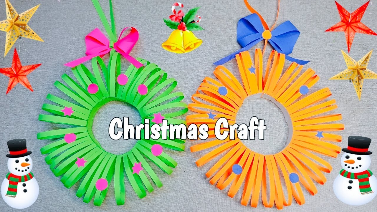 Christmas Decorations Idea. Christmas Craft For Kids.Christmas Home Decoration Idea.DIY Paper Craft