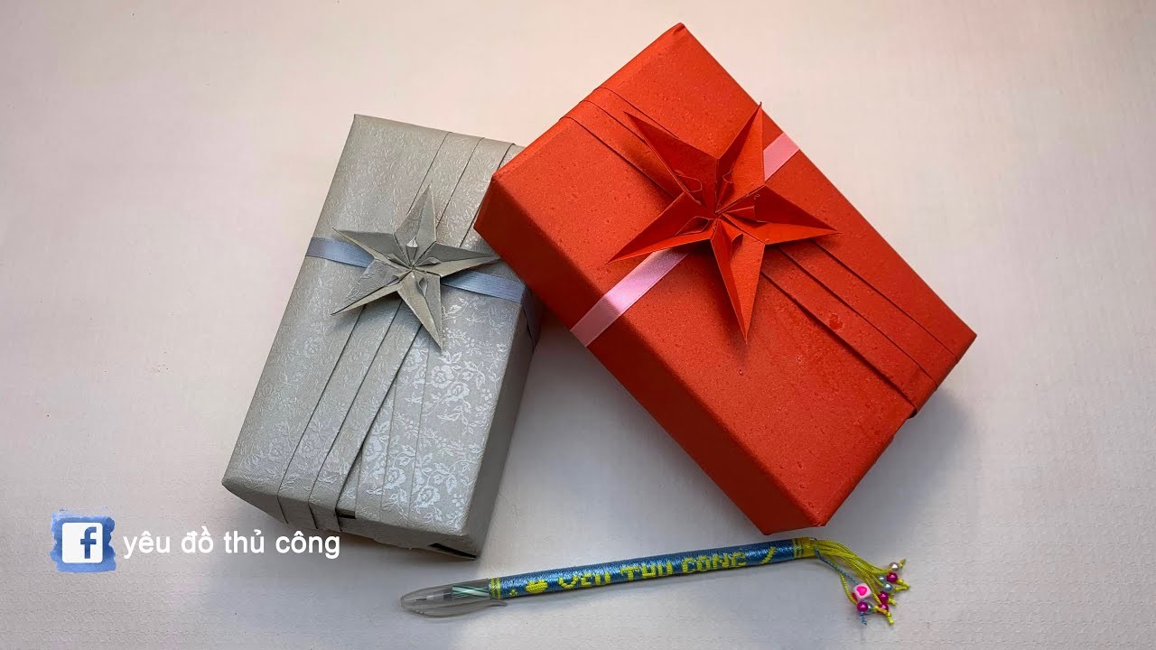 Christmas Gift Wrapping Ideas - Christmas star | Yêu đồ thủ công - DIY