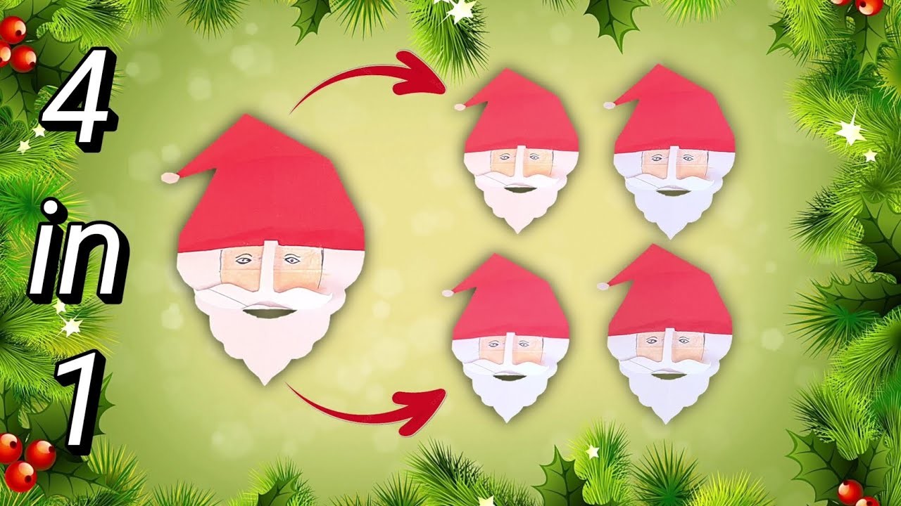 Christmas Paper Ideas | How to make paper santa | Christmas decoration ideas, Craftfunda | DIY Santa