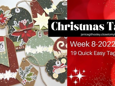 Christmas Tags Week 8 | 19 Quick Easy Tags