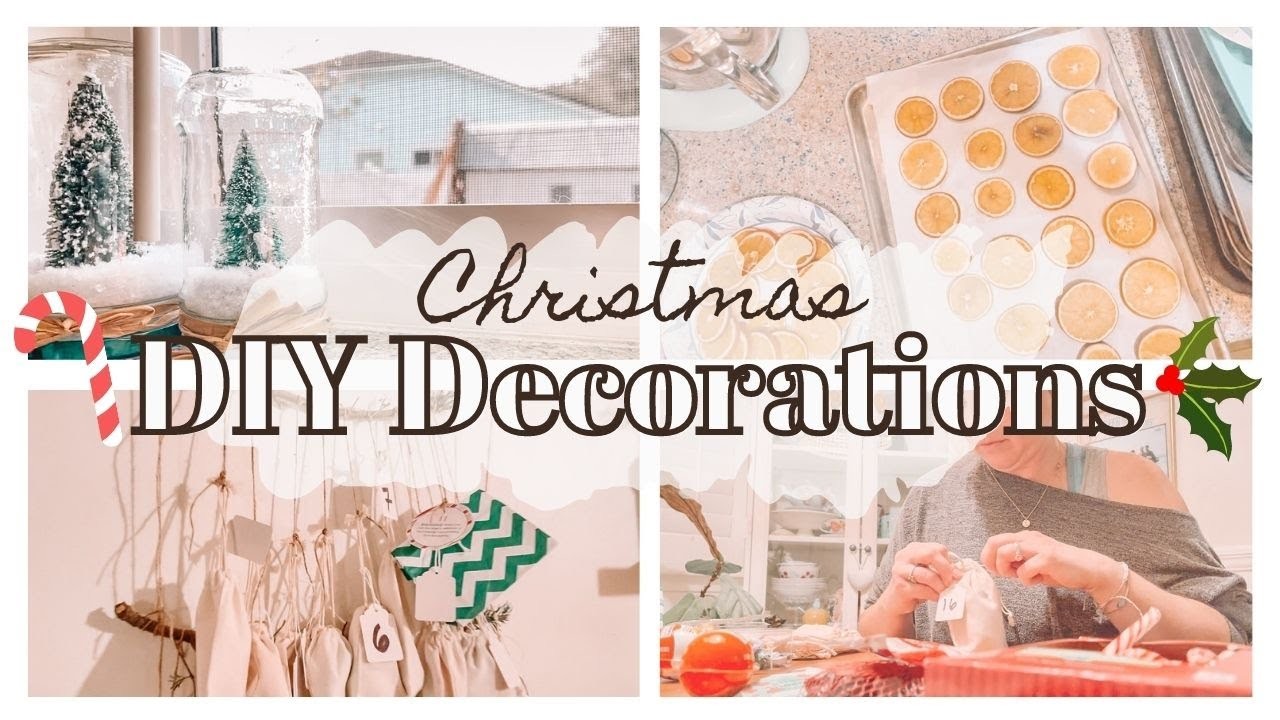 DIY CHRISTMAS  DECORATIONS  2022. FUN, FESTIVE CRAFTS. Dried oranges, advent calendar, snow globes