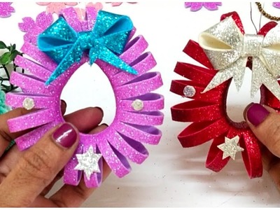 ☃️DIY Christmas Ornament Decoration????# Glitter foam sheet Craft Ideas ????# Christmas  Decoration Ideas