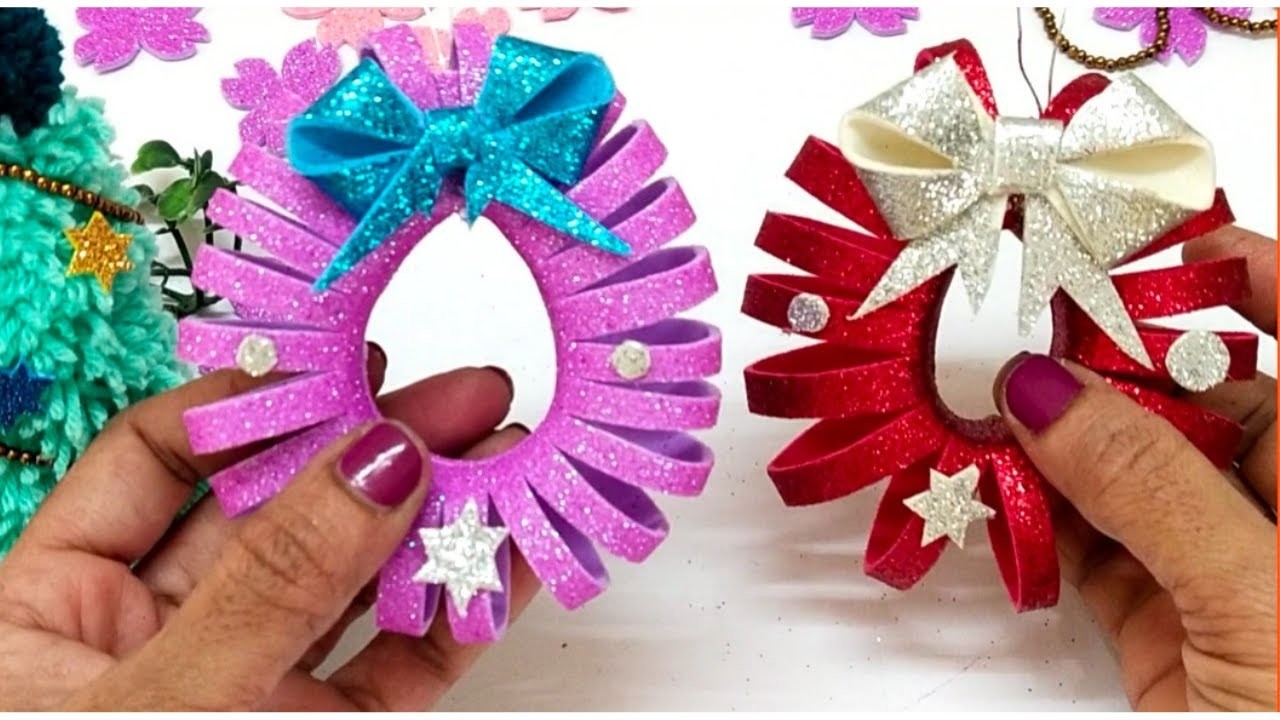 ☃️DIY Christmas Ornament Decoration????# Glitter foam sheet Craft Ideas ????# Christmas  Decoration Ideas