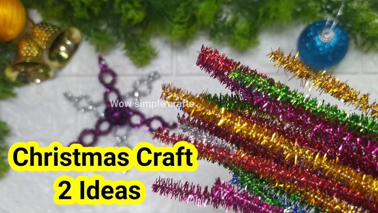 ????????DIY Christmas ornaments 2022.craft with pipe cleaner. Christmas Decoration ideas.Christmas craft