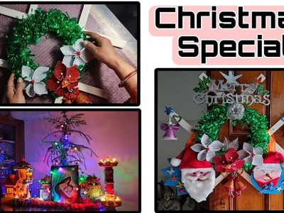 DIY Christmas Wreath|Christmas Special| Christmas Decoration Ideas| Christmas Beautiful Craft Ideas|