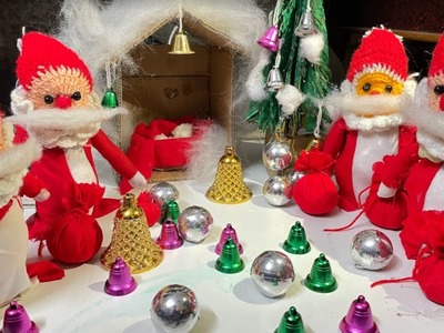 DIY | Cute Santa Claus Making with Woolen | Christmas Decorations Ideas | How to Make Santa Claus
