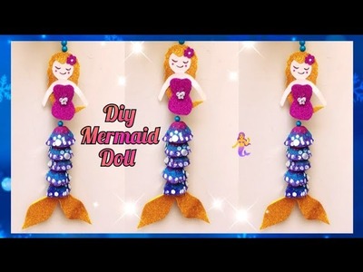 Diy Egg Cartons Mermaid Doll | Best out of waste | Making Mermaid using egg cartons | Egg Trey Craft