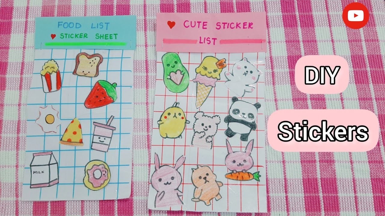 DIY how to make stickers | stickers without printer  ???? || paper craft ||Craft Collection ||