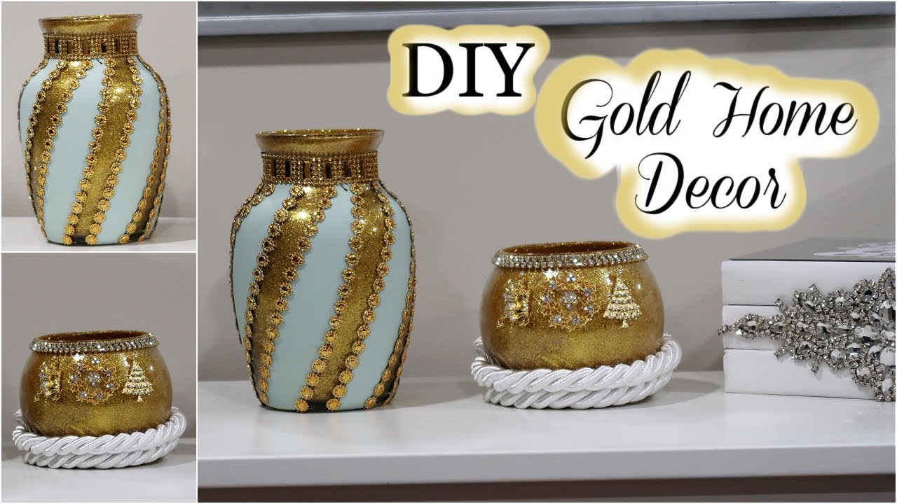 DIY ROOM DECOR | DIY GLAM GOLD VASES*QUICK AND EASY DIY HOME DECOR IDEAS | PETALISBLESS DIY