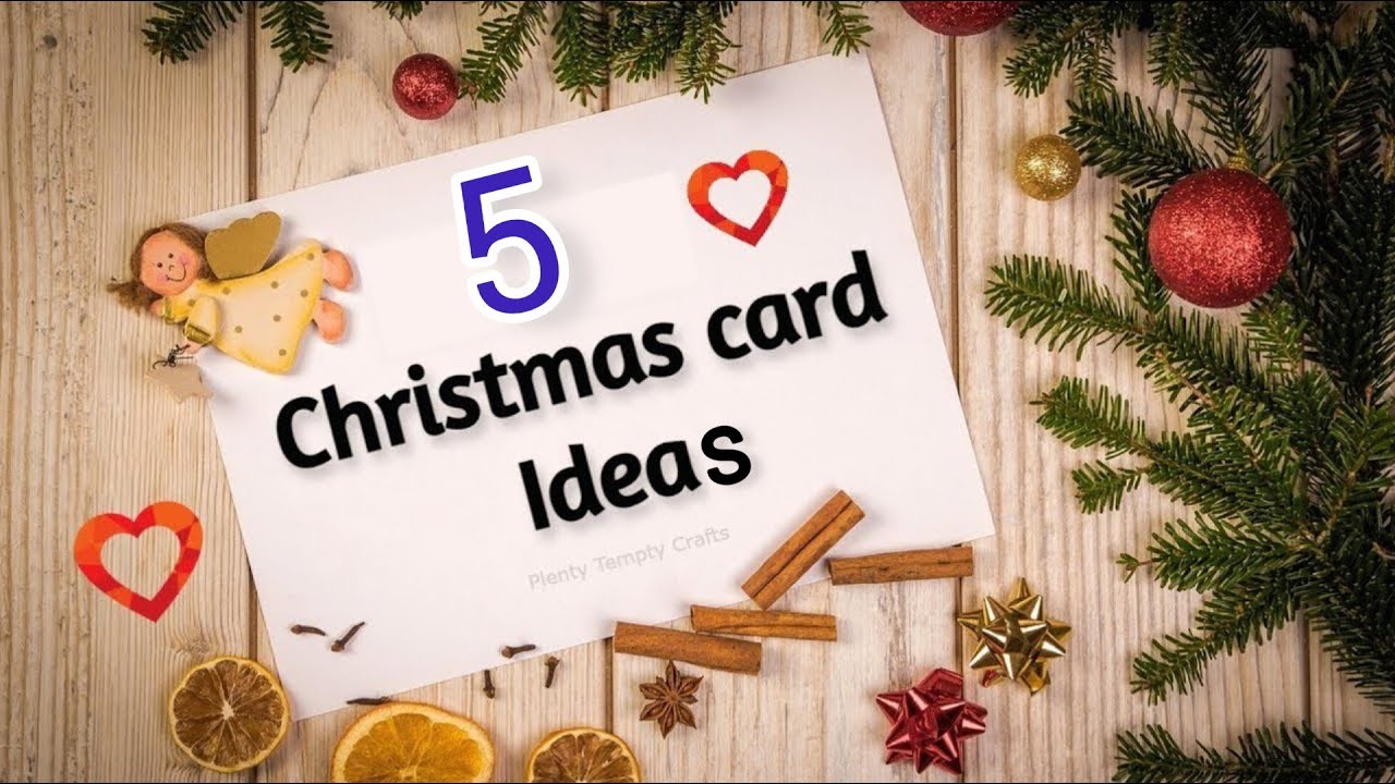 DIY Top 5 Christmas Greeting Card Ideas 2022. Easy Christmas Card Making. Handmade Christmas cards