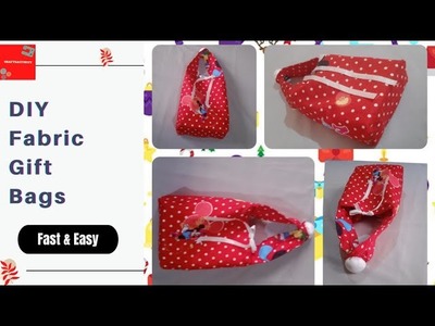 Don't Buy Gift Bags Anymore-Make Your Gift Bags Reversible|DIY Fabric Gift Bags