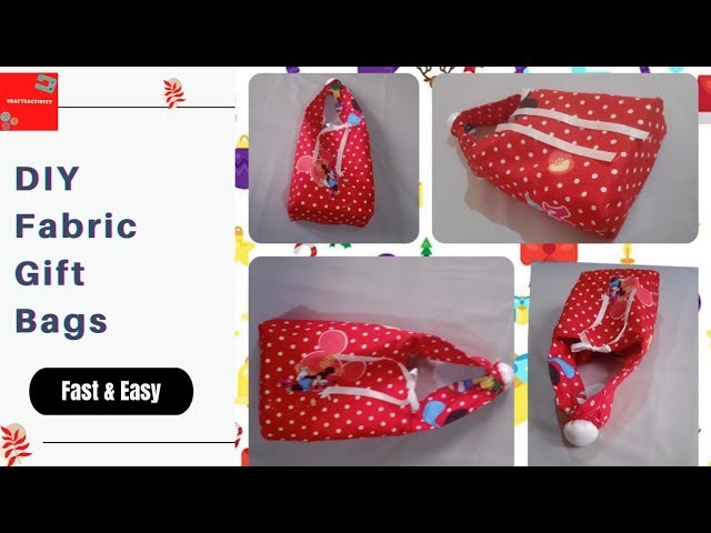 Don't Buy Gift Bags Anymore-Make Your Gift Bags Reversible|DIY Fabric Gift Bags