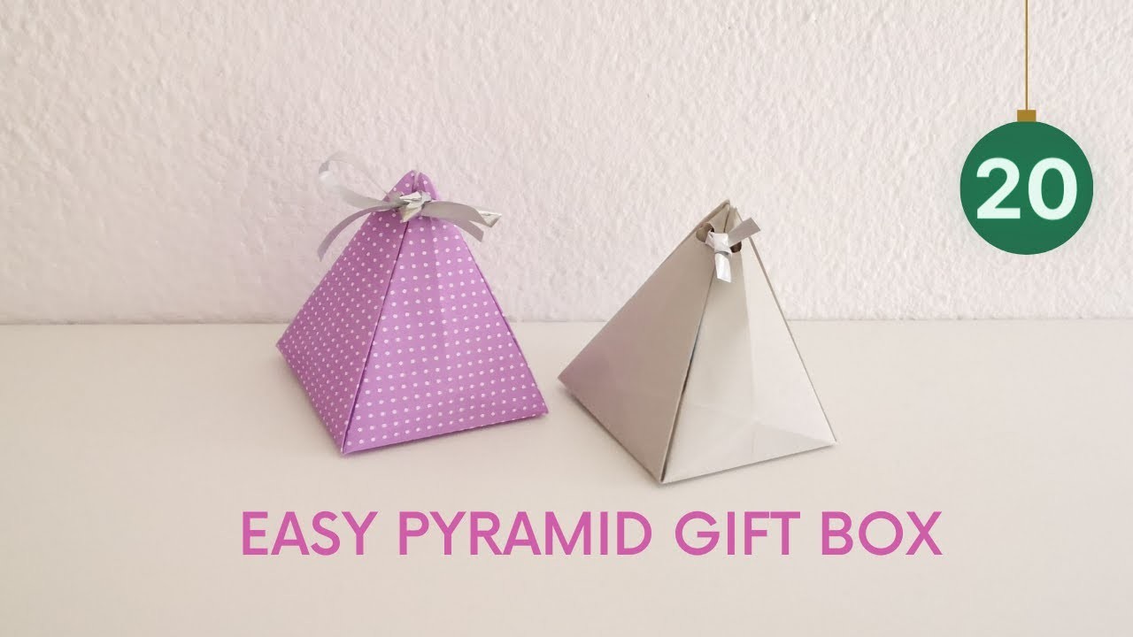 Easy Pyramid gift box | DIY Gift Box Easy | Origami Videos | Christmas Countdown