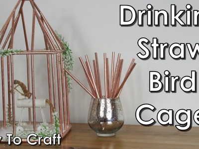 How to make a Decorative Bird Cage with Drinking Straws | Home Decor