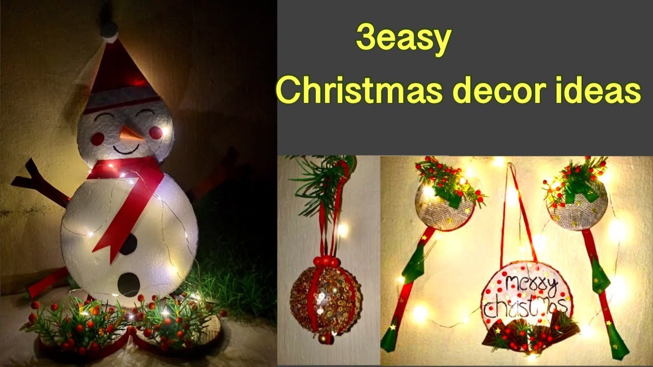 How to make Christmas decorations easy:Christmas craft ideas ????????????????????????‍????????‍????⛄️????‍????
