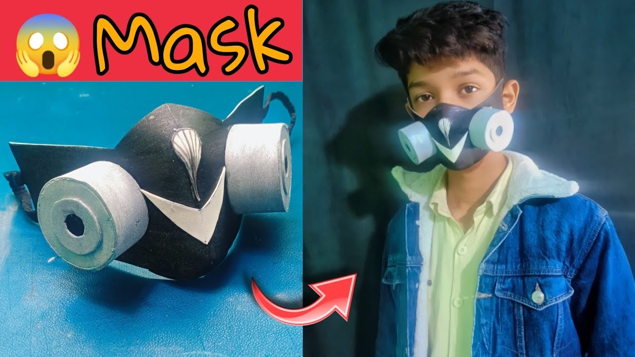 How to make mask at home | diy free fire mask | how to make dangerous mask | #paper | #diy