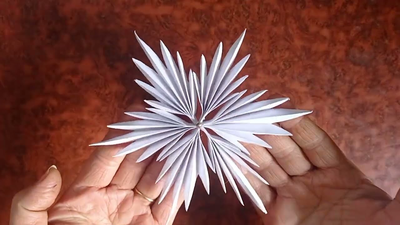 How to make paper snow flakes | DIY 3d real snow flake out of papers |easy christmases ornaments