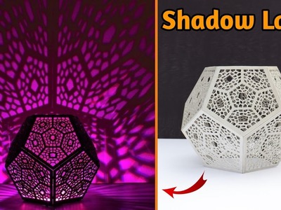 How To Make Shadow Lamp | Home Decorating Ideas | Shadow Lamp For Wall | Wall Decoration Ideas
