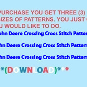 John Deere Crossing NeedleWork DMC Cross Stitch Pattern***LOOK***Buyers Can Download Your Pattern As Soon As They Complete The Purchase