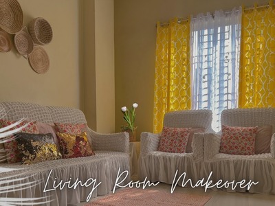 Living Room Makeover | Wall Makeover | DIY Home Decor | Rinish DIY Nest | Bangladeshi Home |
