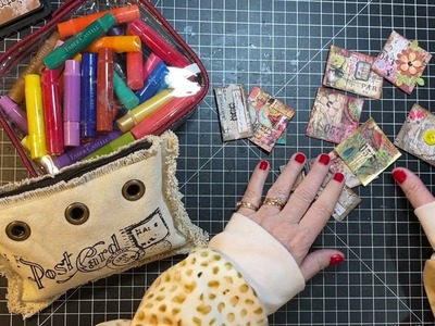 Mixed Media Monday! - Tiny Scrap Collage into Clusters!