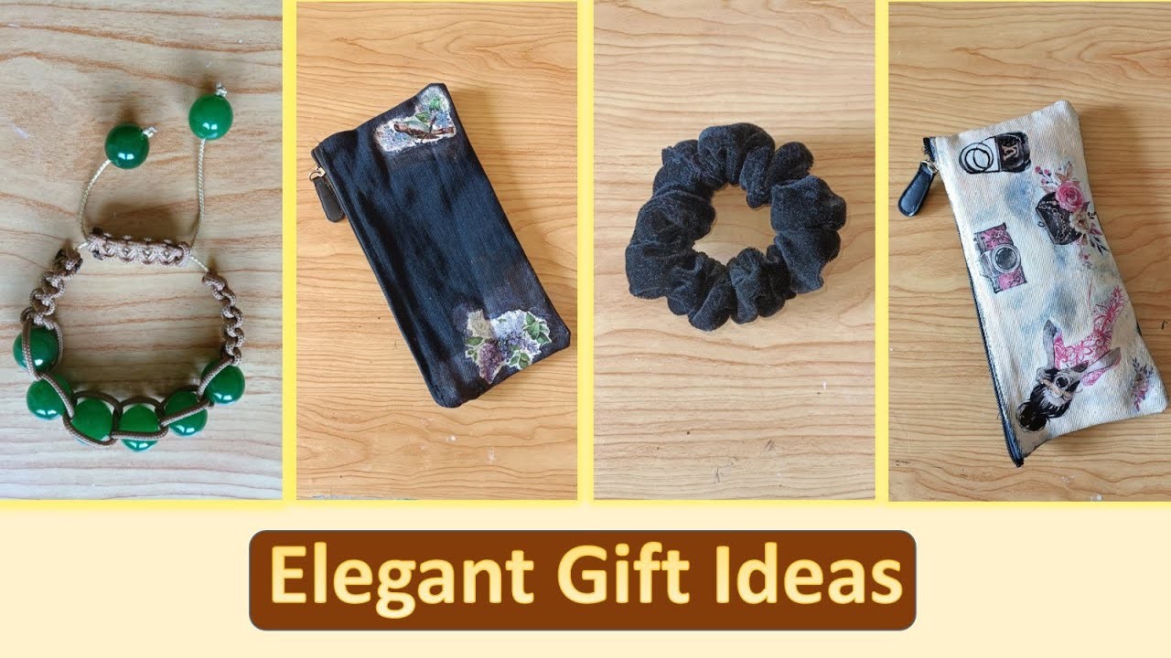 New year gift ideas 2023 | 3 Handmade gift ideas | Macrame bracelet | Scrunchies | Colourful pouch