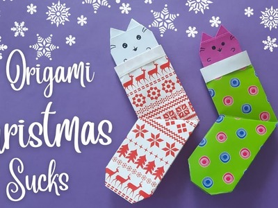Origami Christmas. Origami CHRISTMAS SUCKS with Cat Pusheen. Holiday Gift Ideas