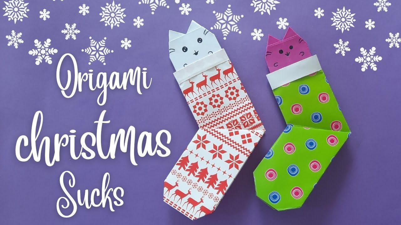 Origami Christmas. Origami CHRISTMAS SUCKS with Cat Pusheen. Holiday Gift Ideas