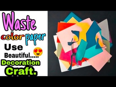 Quick fastival decoration ideas. waste color paper craft ideas.Christmas Decoration.DIY paper Ball.