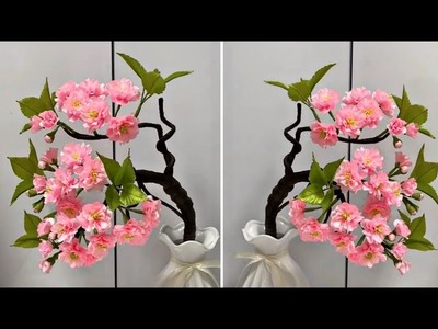 Sakura Flower Craft | How to Make Sakura Flower | DIY Home Decor Flower