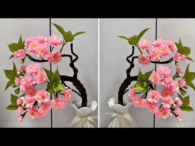 Sakura Flower Craft | How to Make Sakura Flower | DIY Home Decor Flower
