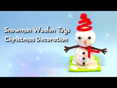 Snowman woolen toys christmas decoration - diy christmas decorations woolen