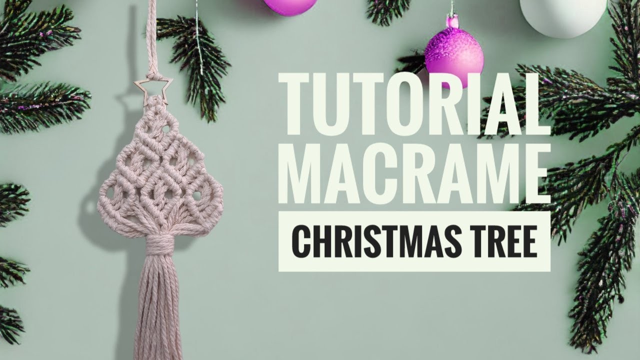 Tutorial macramé Christmas tree new design. Easy to DIY.