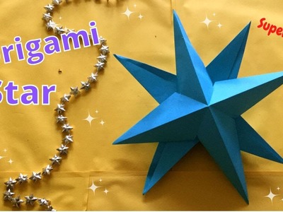 3D STELLE DI NATALE DI CARTA - lavoretti di natale, origami natalizi, origami facili