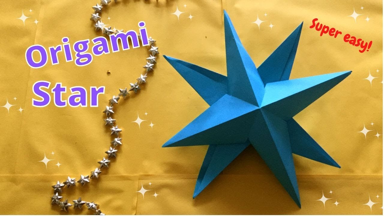 3D STELLE DI NATALE DI CARTA - lavoretti di natale, origami natalizi, origami facili