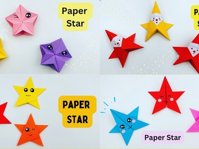 4 DIY PAPER STAR. Paper Craft.Origami Star DIY. Star Craft. Star Making For Christmas Decoration