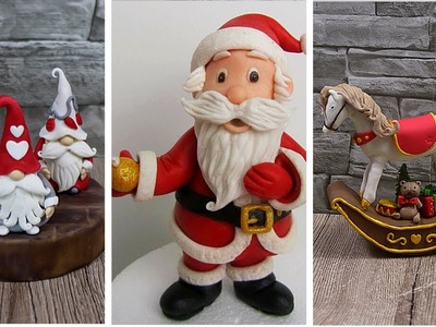 8 Amazing Christmas Cake Toppers out of fondant or clay