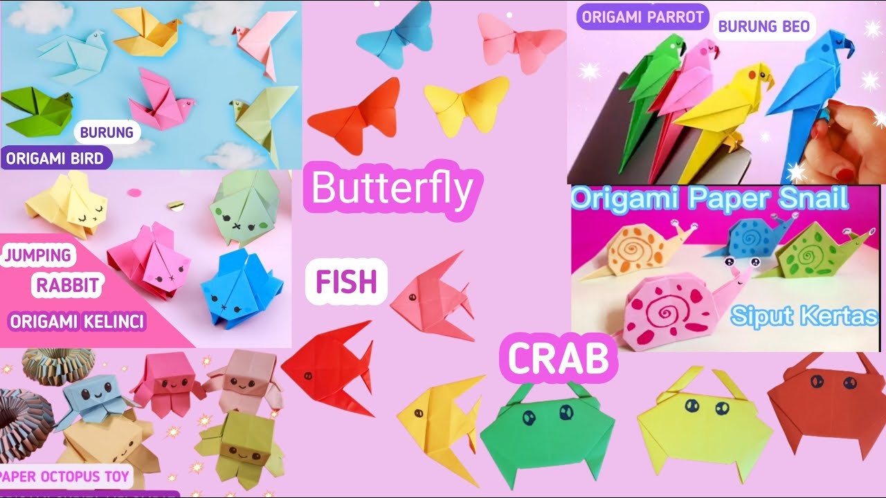 8 Origami Animals | Paper Animals| Easy Origami Animal | Binatang Kertas | Diy Animals