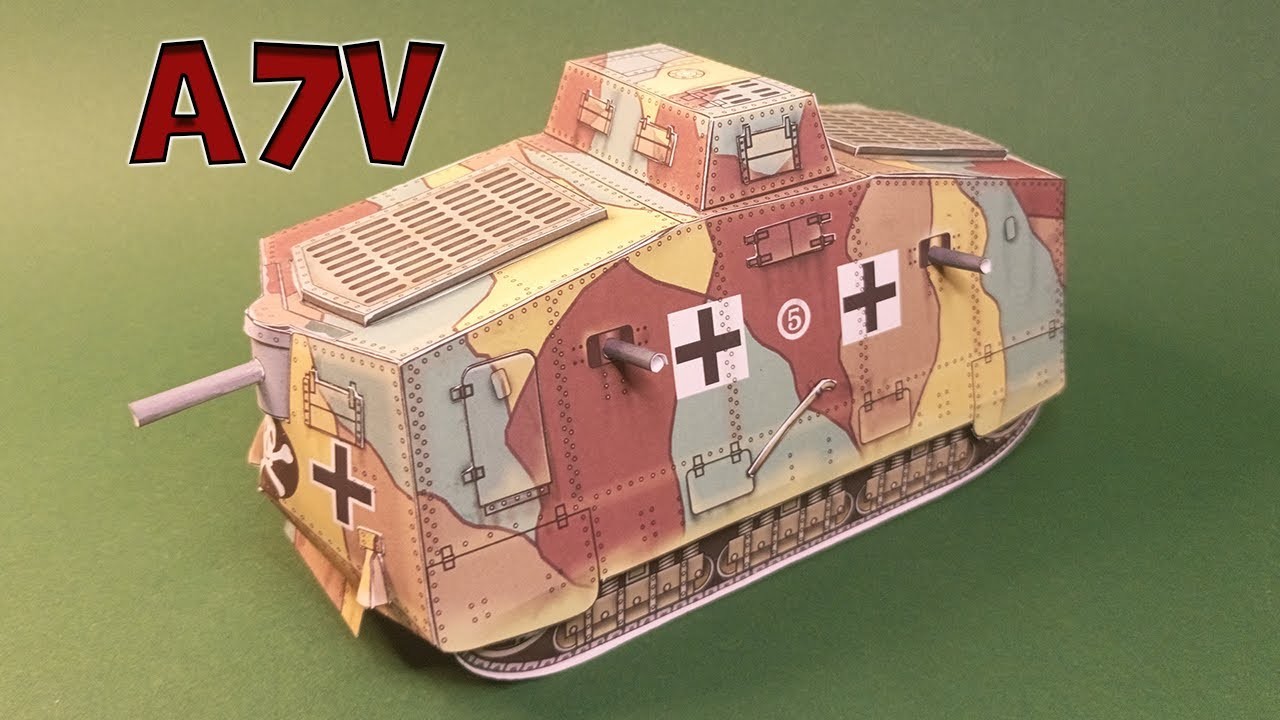 A7V Tank paper Model | A7V Papercraft | How to Make Tank from Paper | WW1 tank | DIY Paper