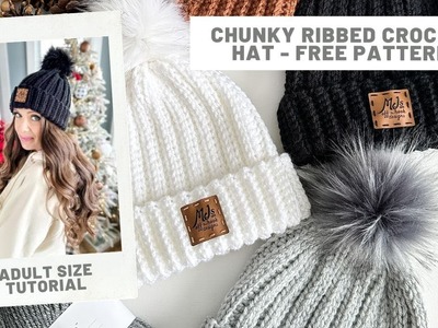 Chunky Ribbed Crochet Hat Pattern