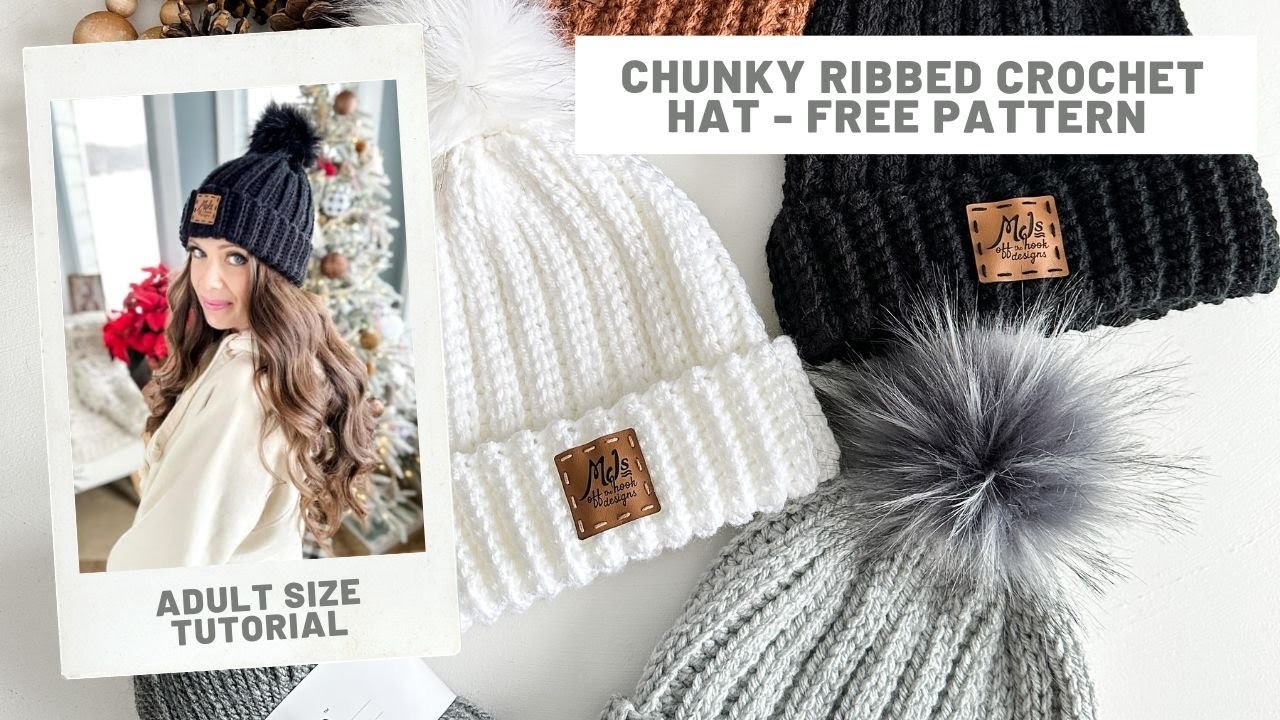 Chunky Ribbed Crochet Hat Pattern