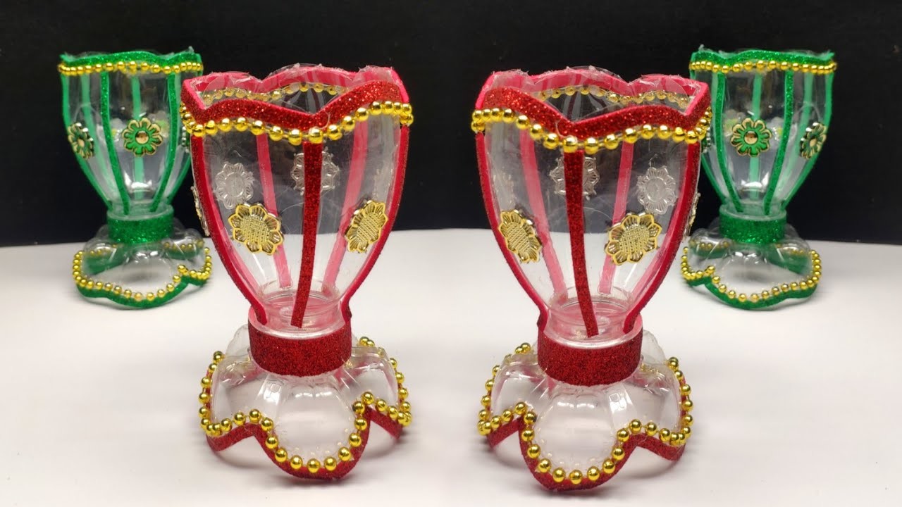 DIY HOME DECOR | New Model Flower Vase From Plastic Bottle || Handmade Tutorials