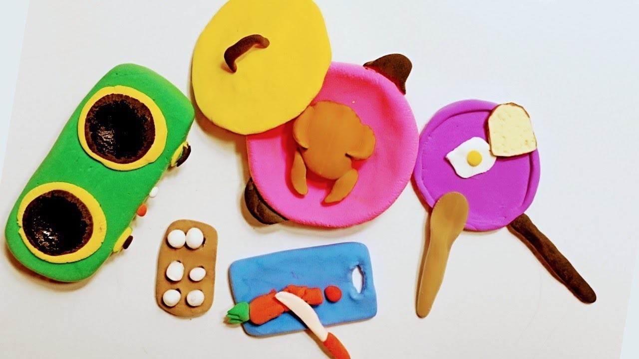 DIY Mini Kitchen Set with Clay|Kitchen items made by Polymer clay #craft#diy#polymerclay#dolliyon