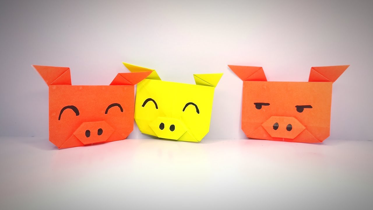 Diy origami pig easy | paper toy for kids | paper crafts