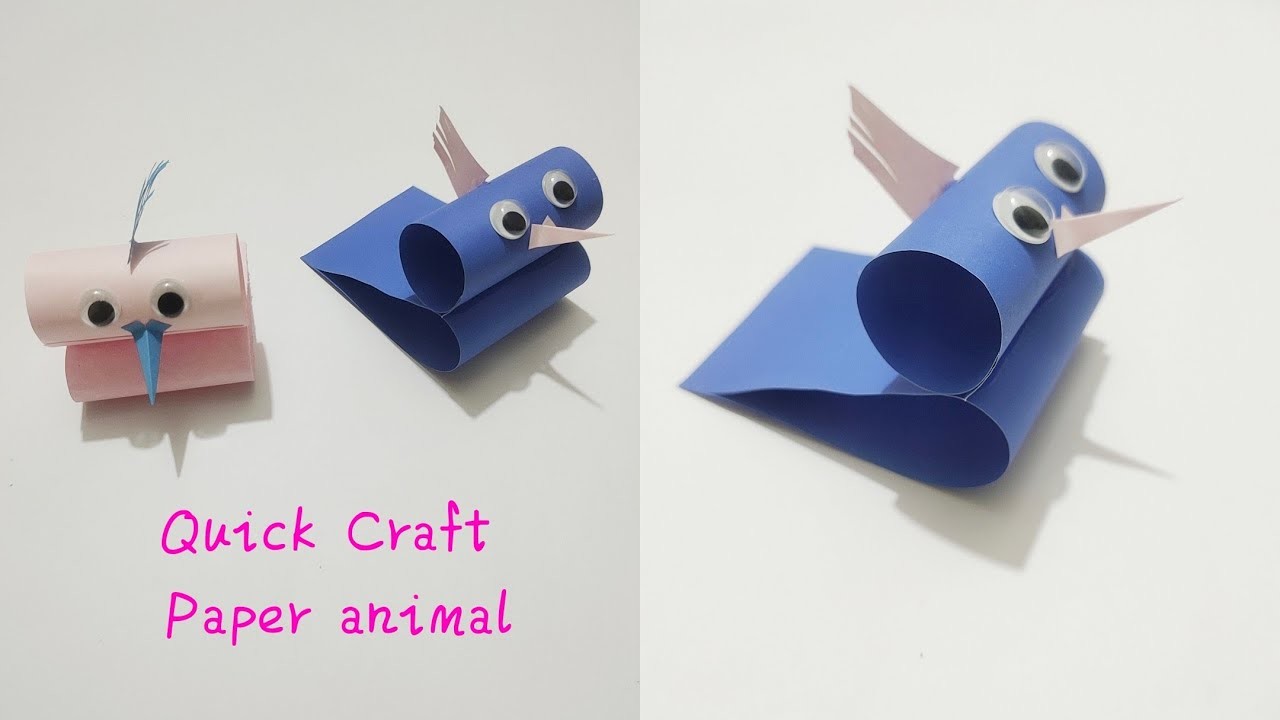 DIY paper bird | Origami paper crafts | paper crafts | School crafts | Tiny Life